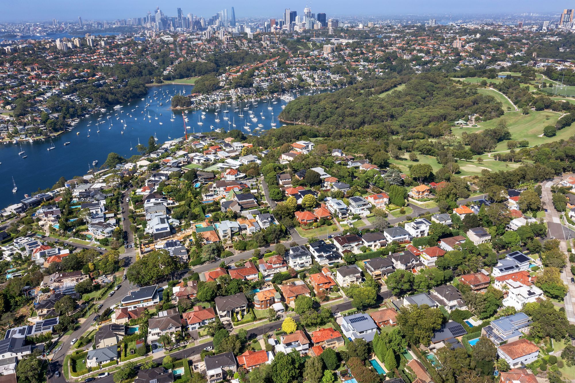 Aerial over the Lower North Shore