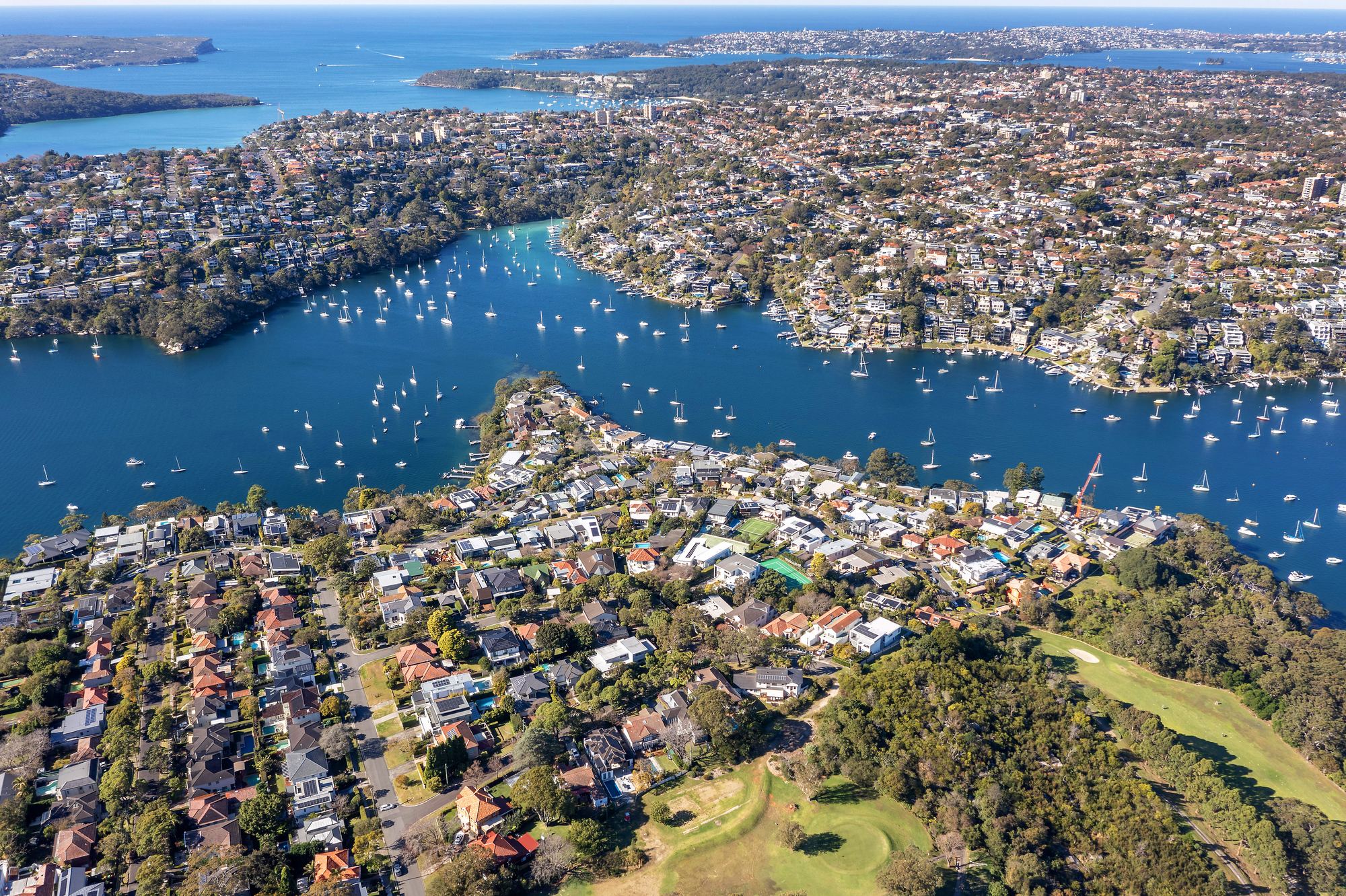 Lower North Shore harbour from above
