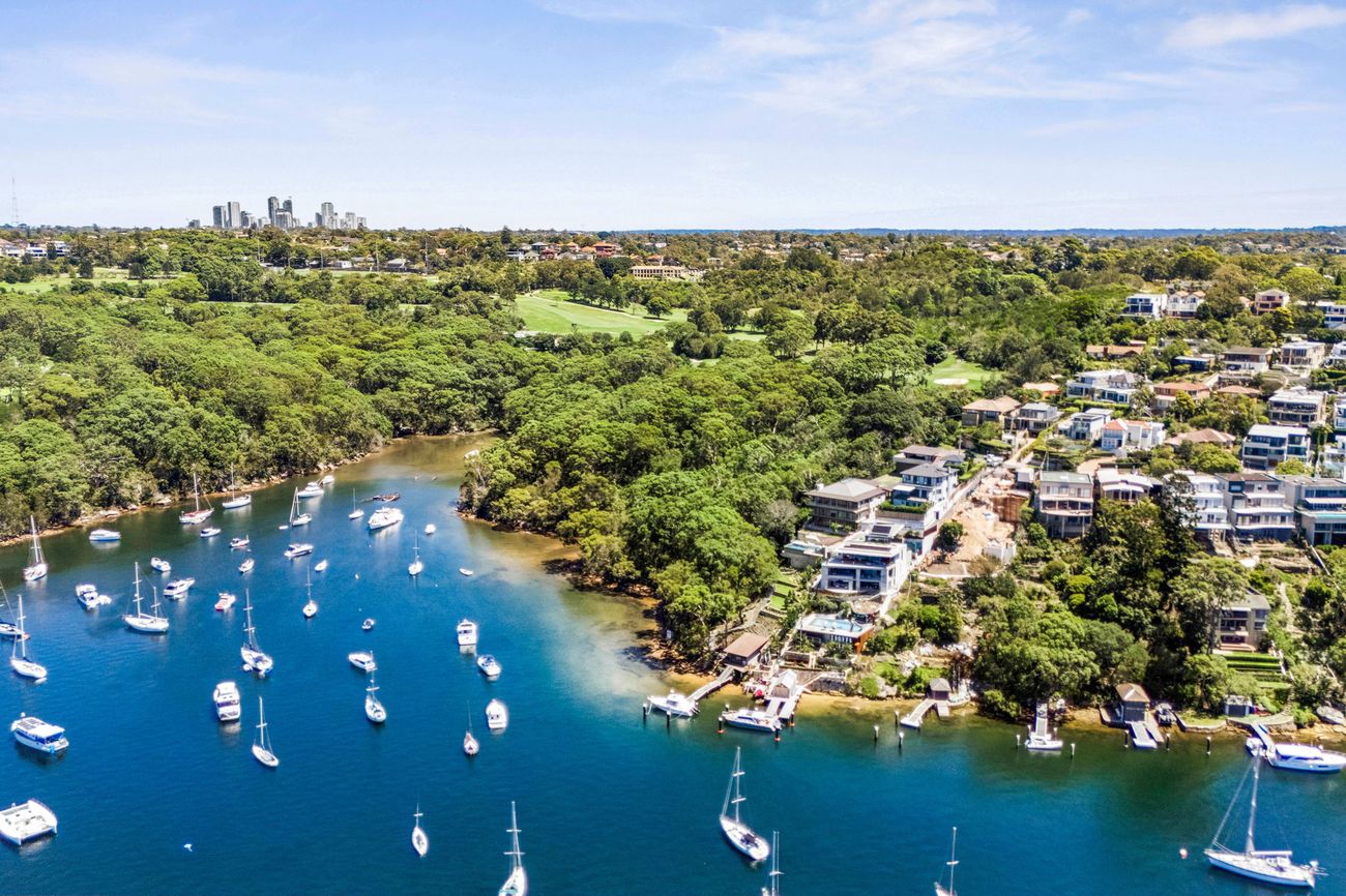 Aerial of Lower North Shore homes and streets